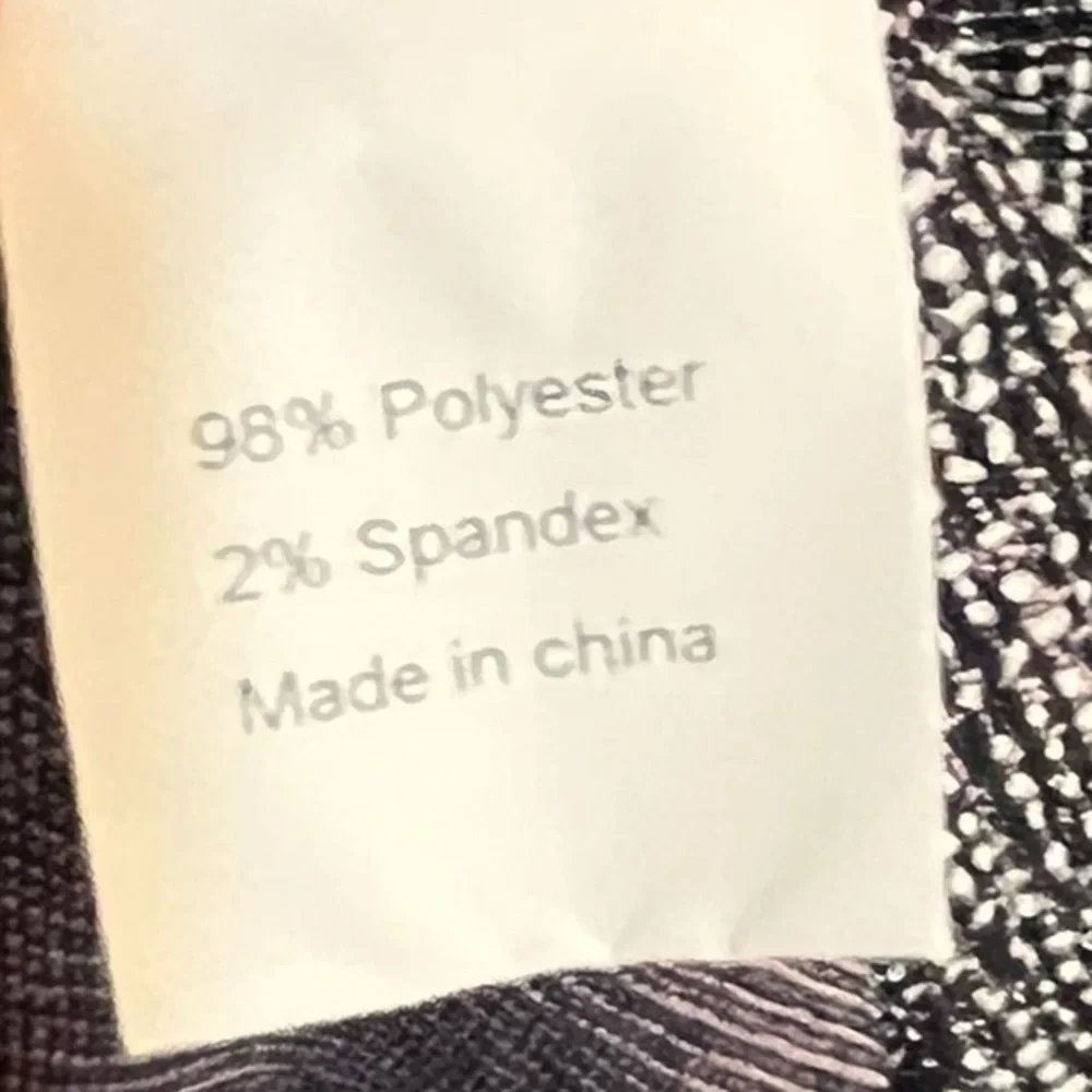 NWT Allegra K Tweed Zipper Back Long Sleeve Crew Neck Blouse - Pink/Black-Small - Picture 9 of 9